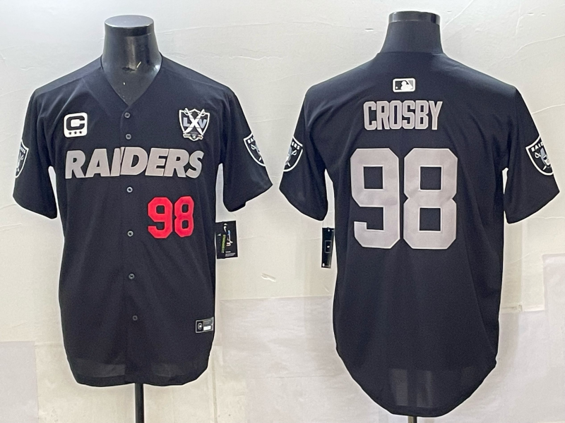 Men Oakland Raiders #98 Crosby black Nike 2025 Limited NFL Jersey 005